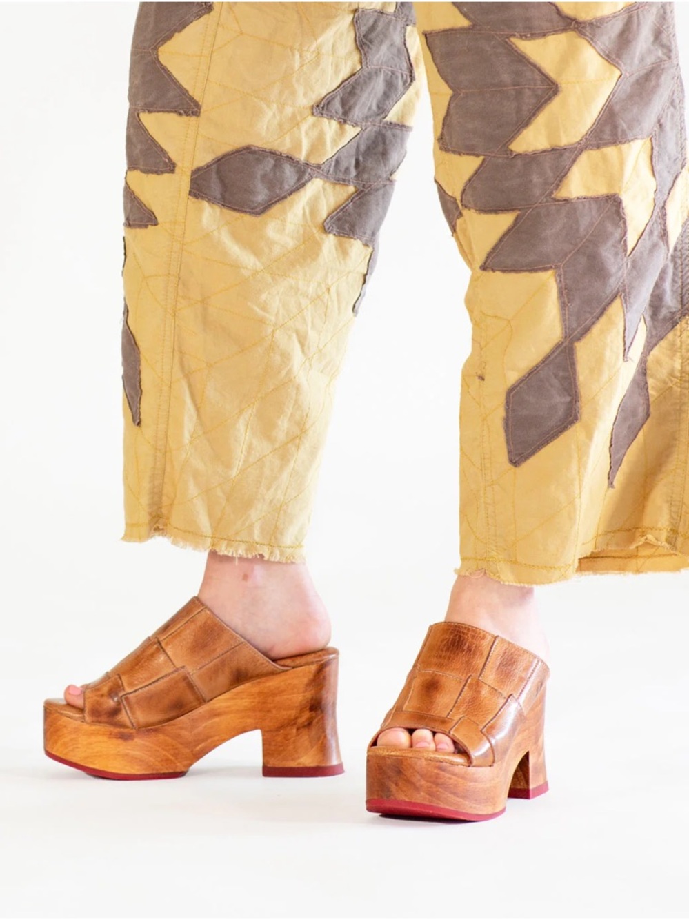 Bed Stu Vanquish Platform Heels Sandals Tan Rustic NEW - Picture 3 of 8